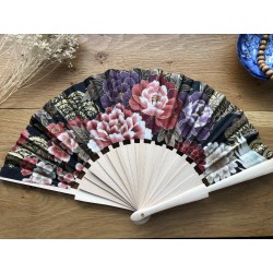 Eventail bois et tissu japonais