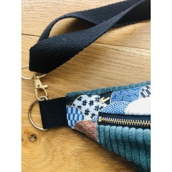 Sac banane en velours côtelé- Tissu japonais - Fabriqué artisanalement en France