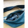 Sac banane en velours côtelé- Tissu japonais - Fabriqué artisanalement en France