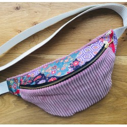 Sac banane en velours côtelé- Tissu japonais - Fabriqué artisanalement en France