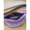 Sac banane en velours côtelé- Tissu japonais - Fabriqué artisanalement en France